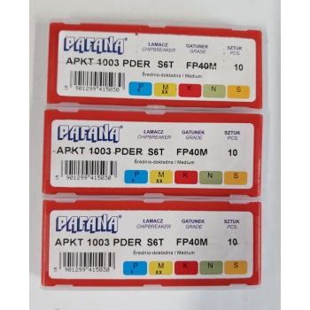 Płytki Wieloostrzowe APKT1003PDER S6T FP40M